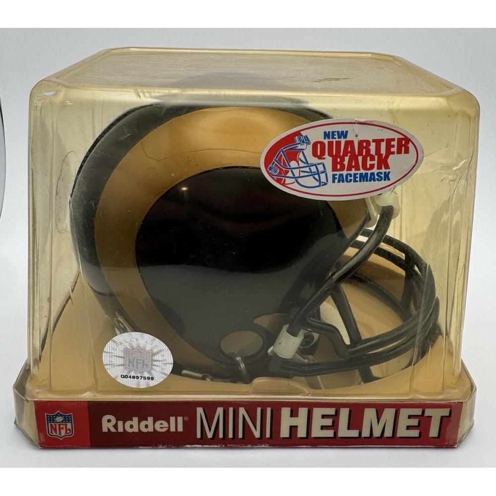 St. Louis Rams Mini Helmet Throwback Riddell NFL Football Quarterback Face mask